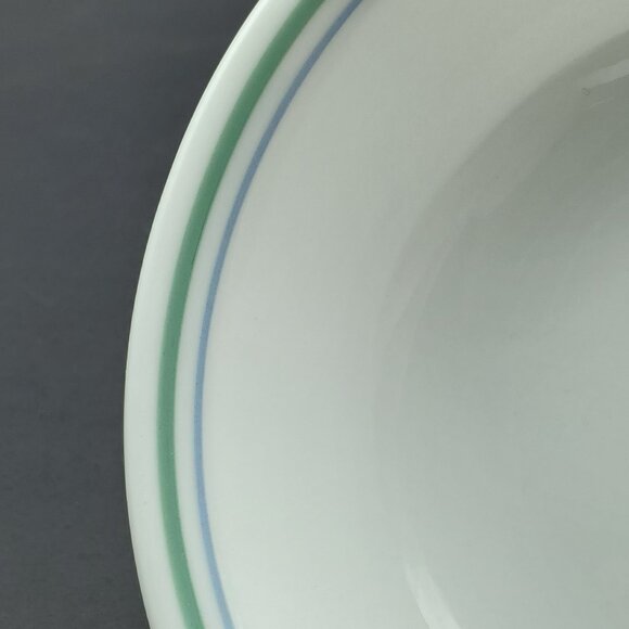 Corelle Country Cottage Dessert Fruit Sauce Berry Dip Bowls Blue & Green Bands - Picture 2 of 8